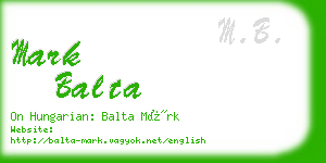mark balta business card